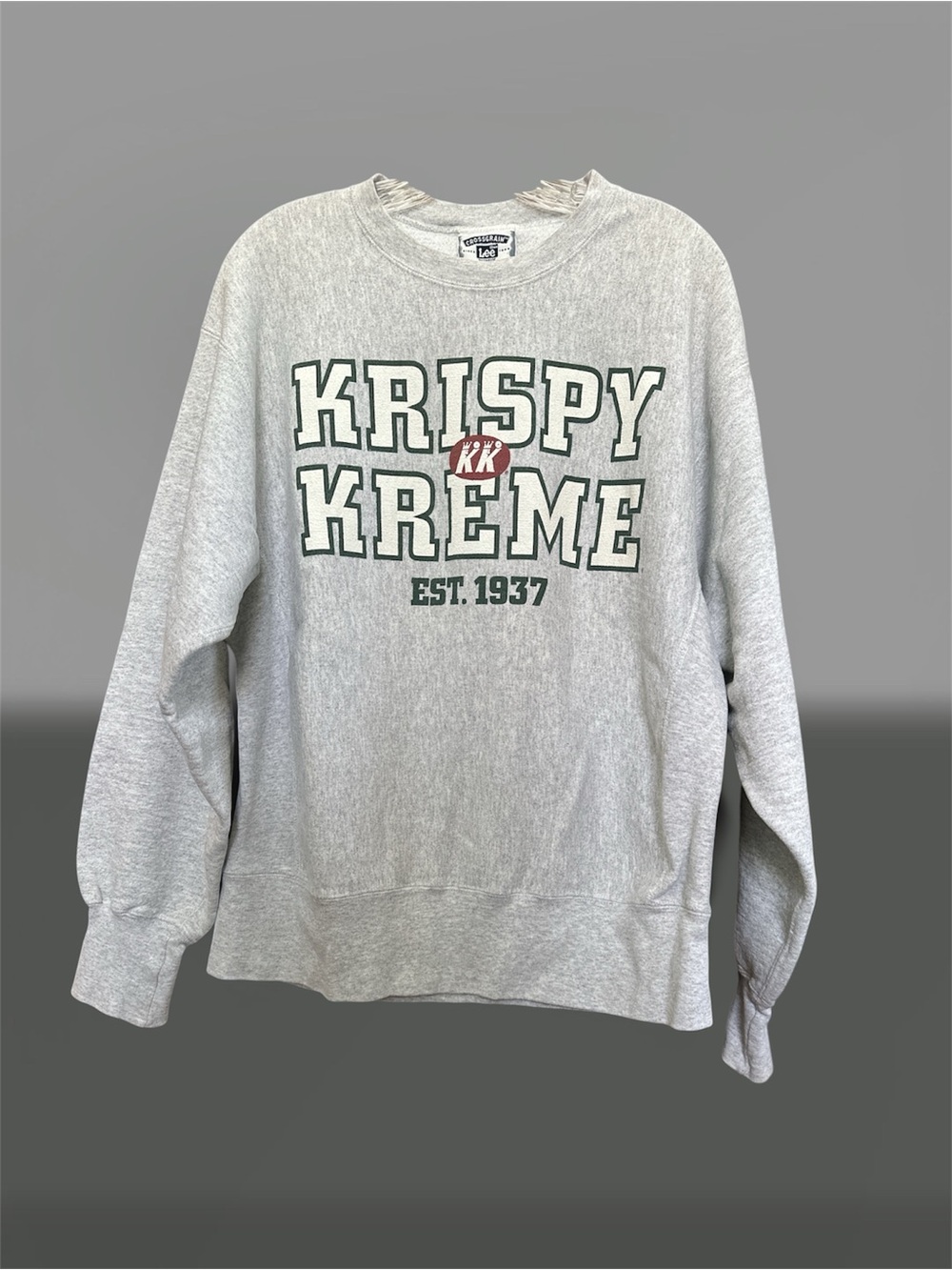 Krispy Kreme Grey Logo Crewneck Sweatshirt